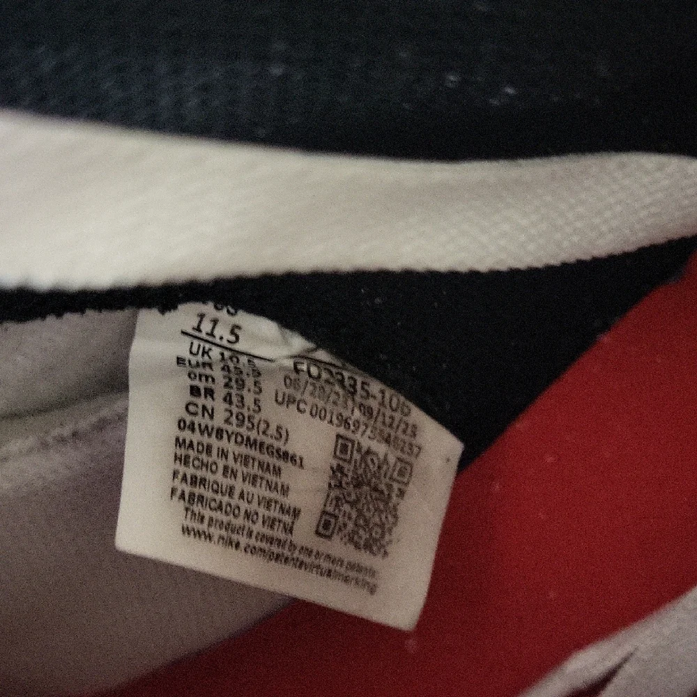 Jordan One Take 5 White Athletic Sneakers Black Red With Box